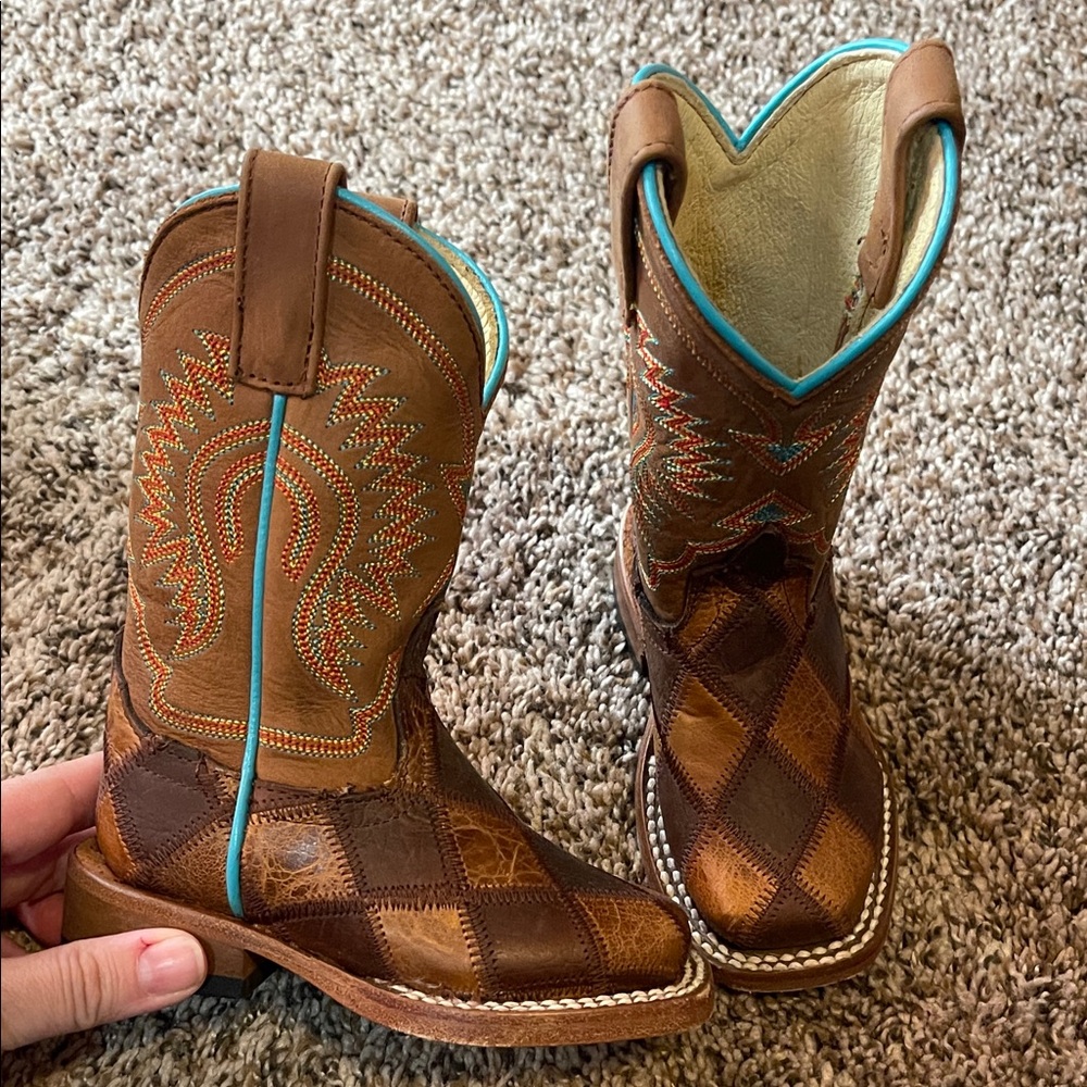 HP Kids Brown and Blue Boots